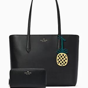 💕Kate Spade Large Black Tote & Wallet Set -New